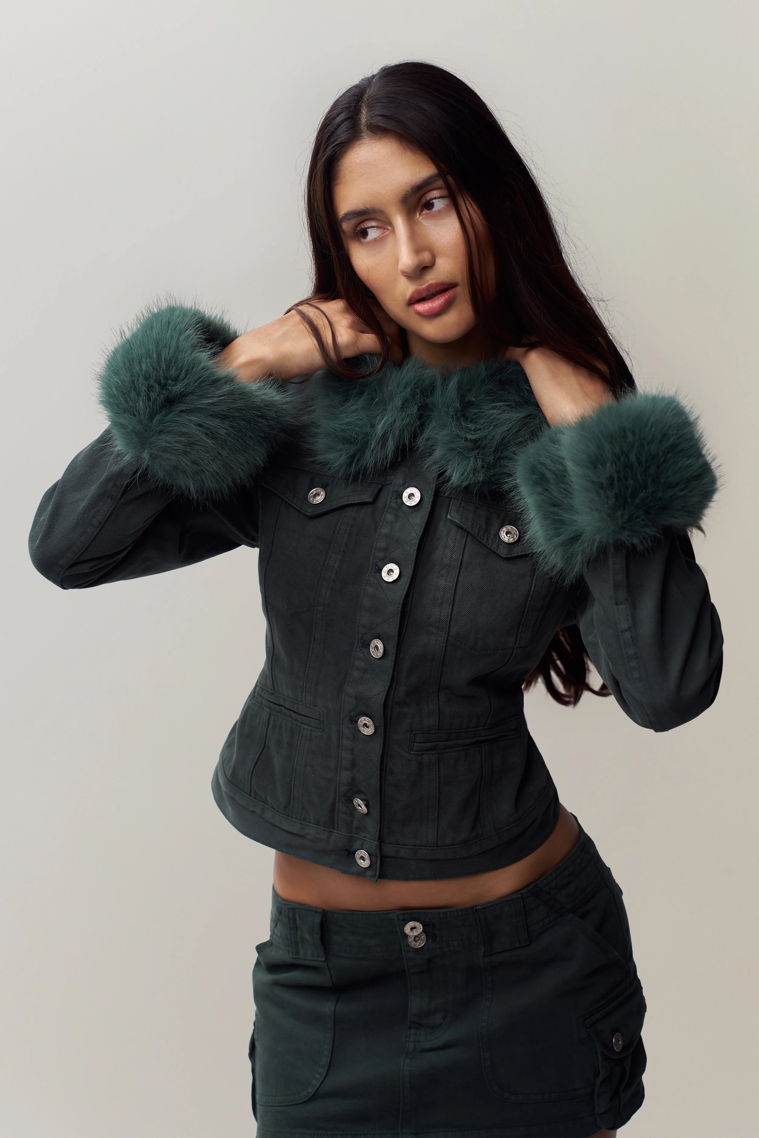 Ares Faux Fur Jacket - Image 3