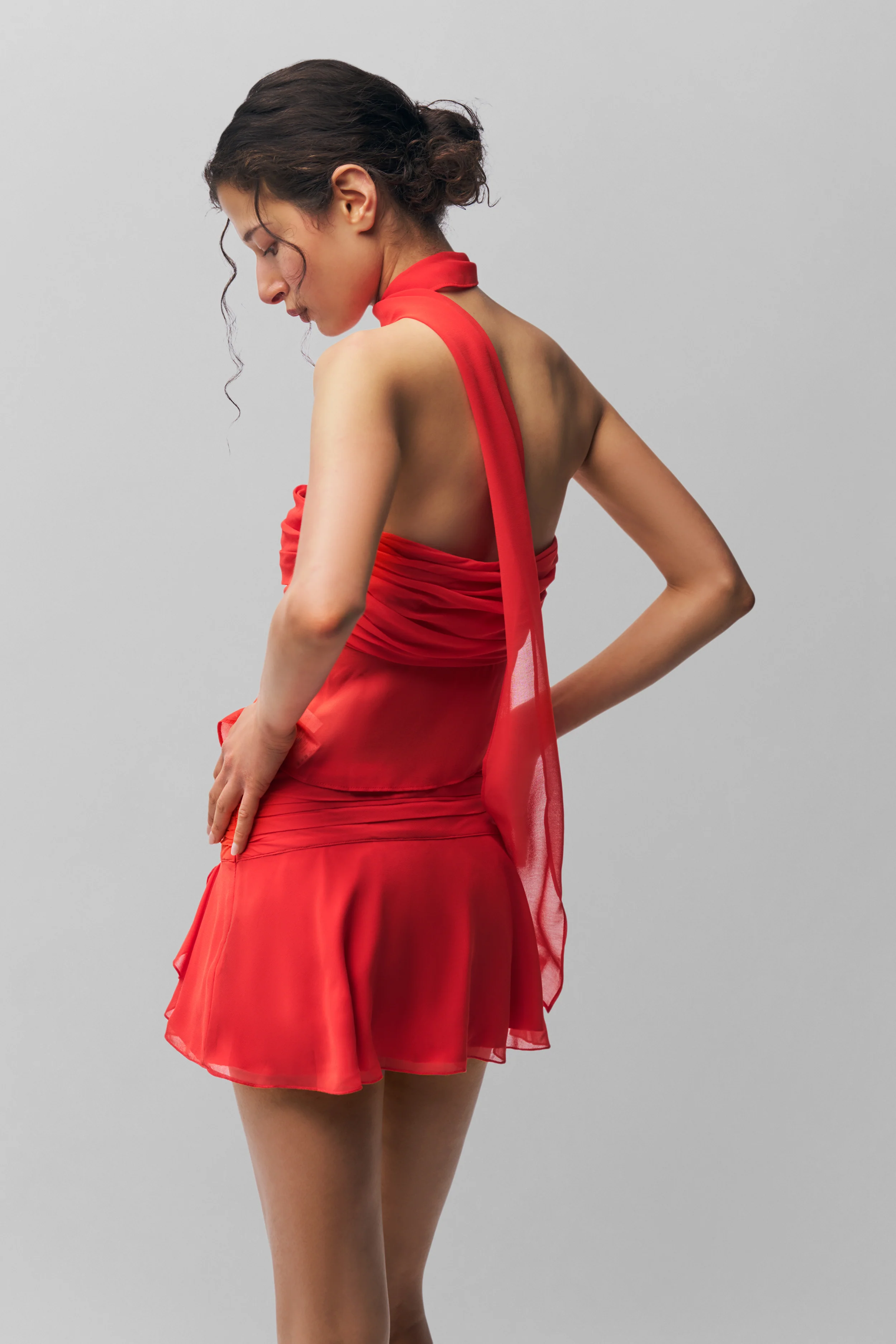 Chiffon Slit Mini Skirt - Image 7