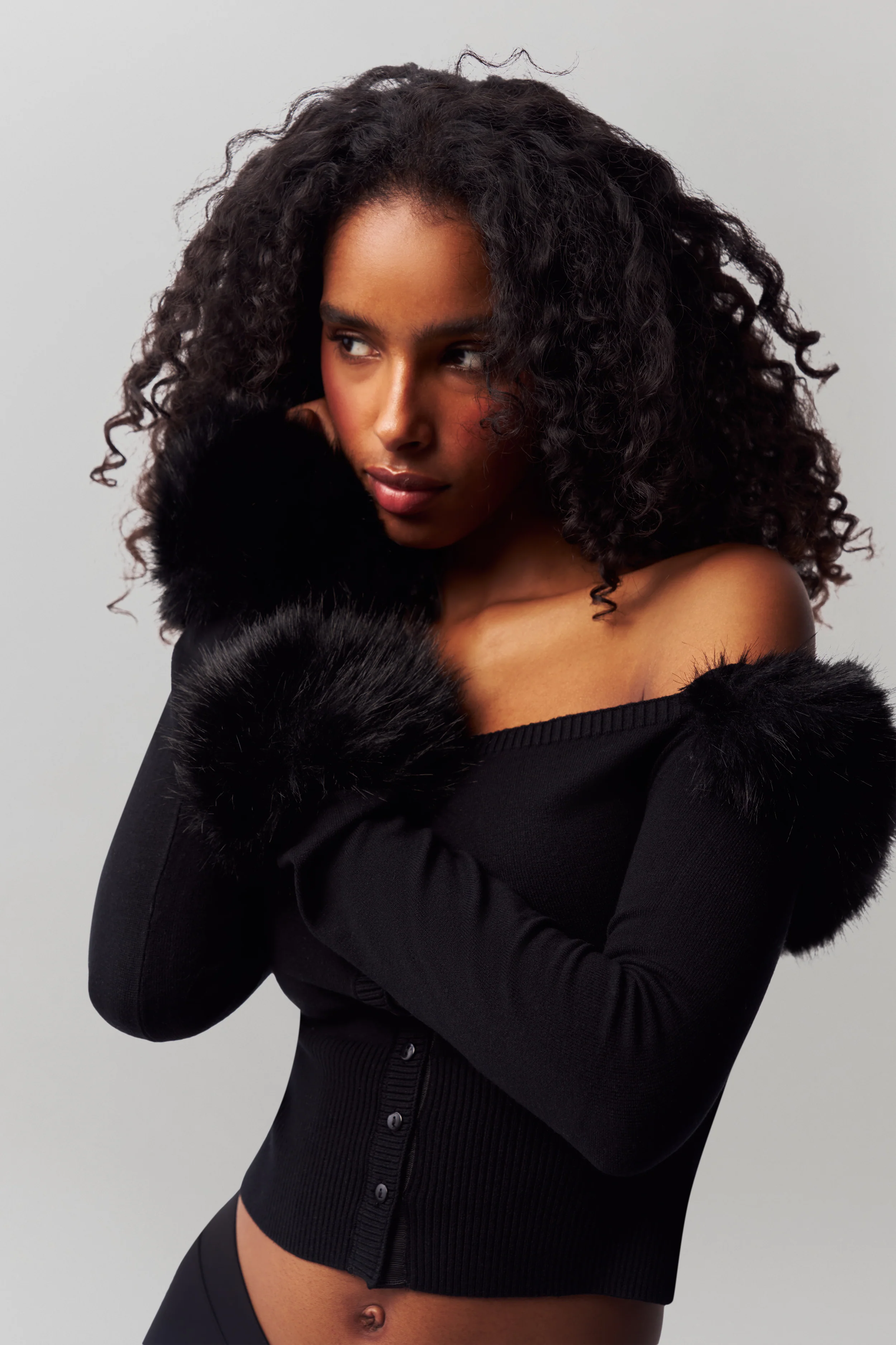 Faux Fur Cardigan - Image 6