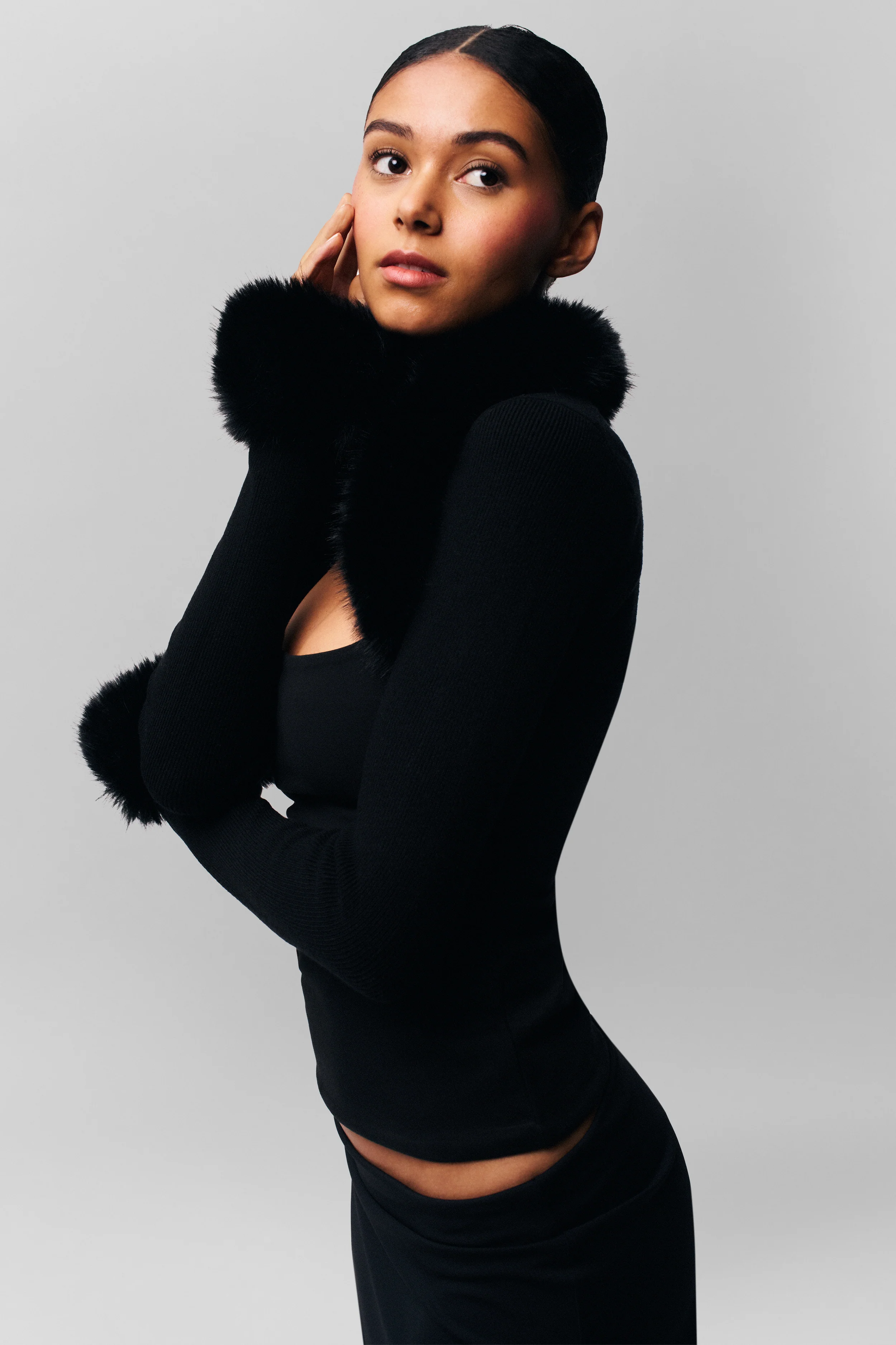 Faux Fur Knit Bolero - Image 7