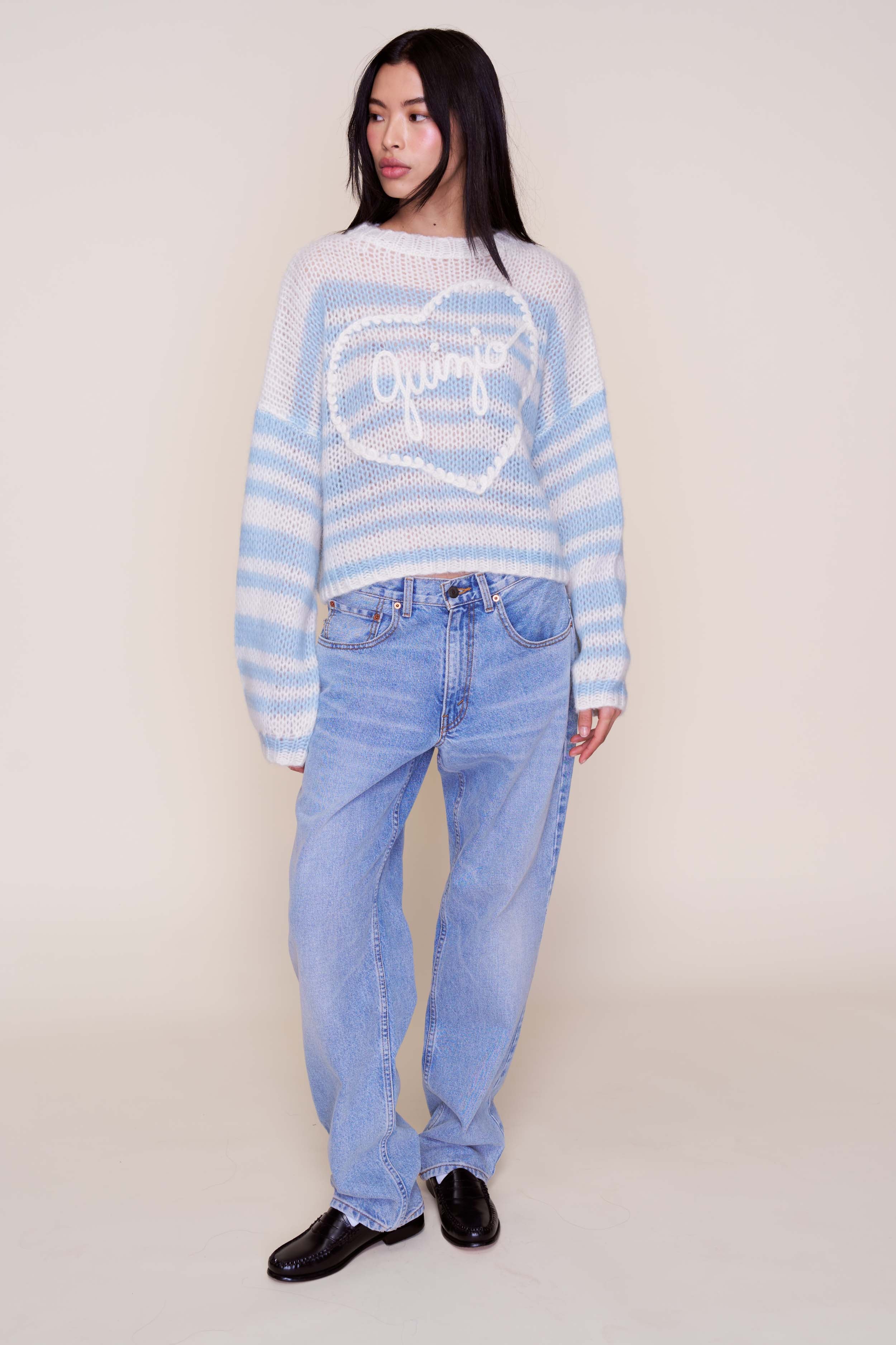 Guizio Mohair-Blend Heart Sweater - Image 4