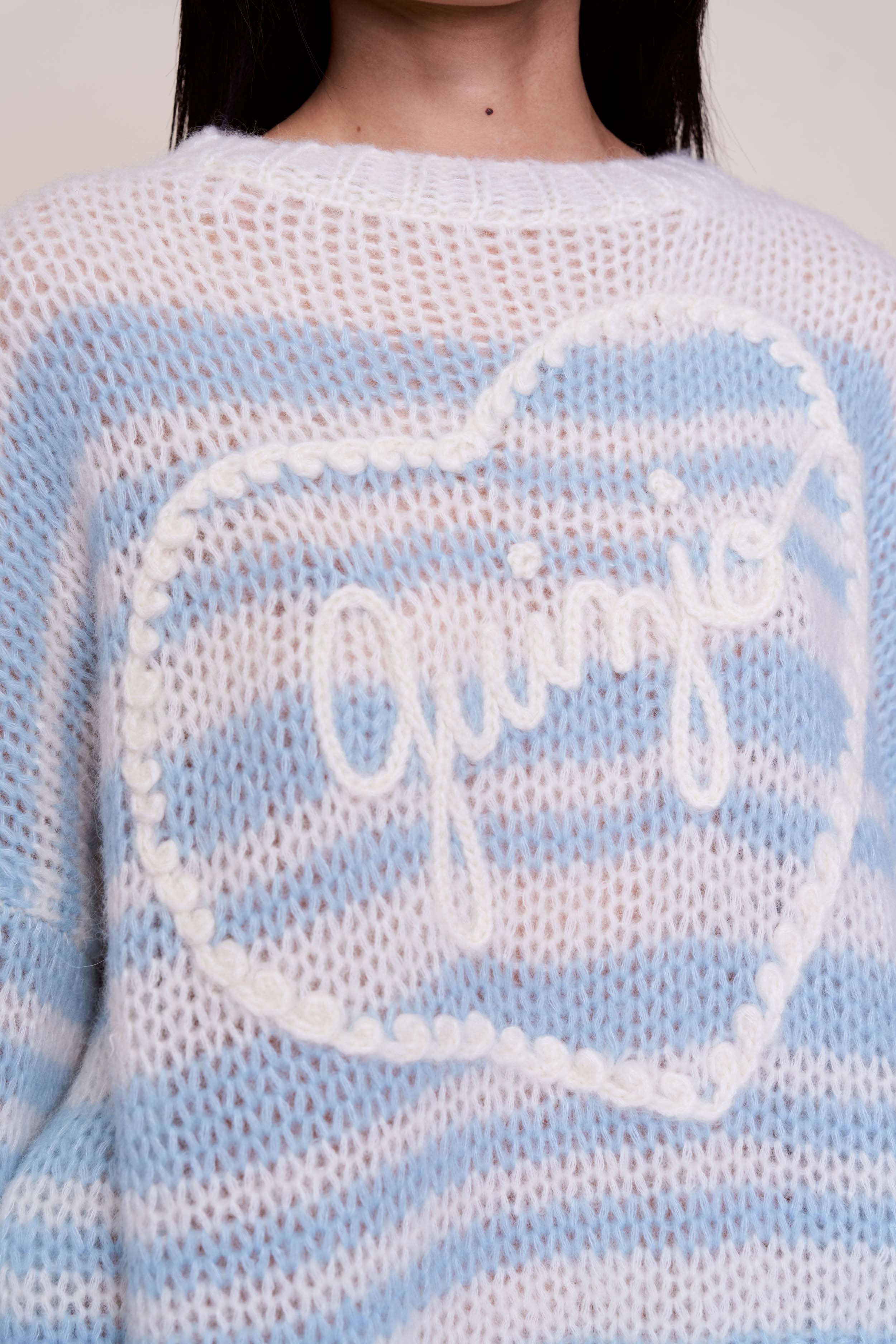 Guizio Mohair-Blend Heart Sweater - Image 7