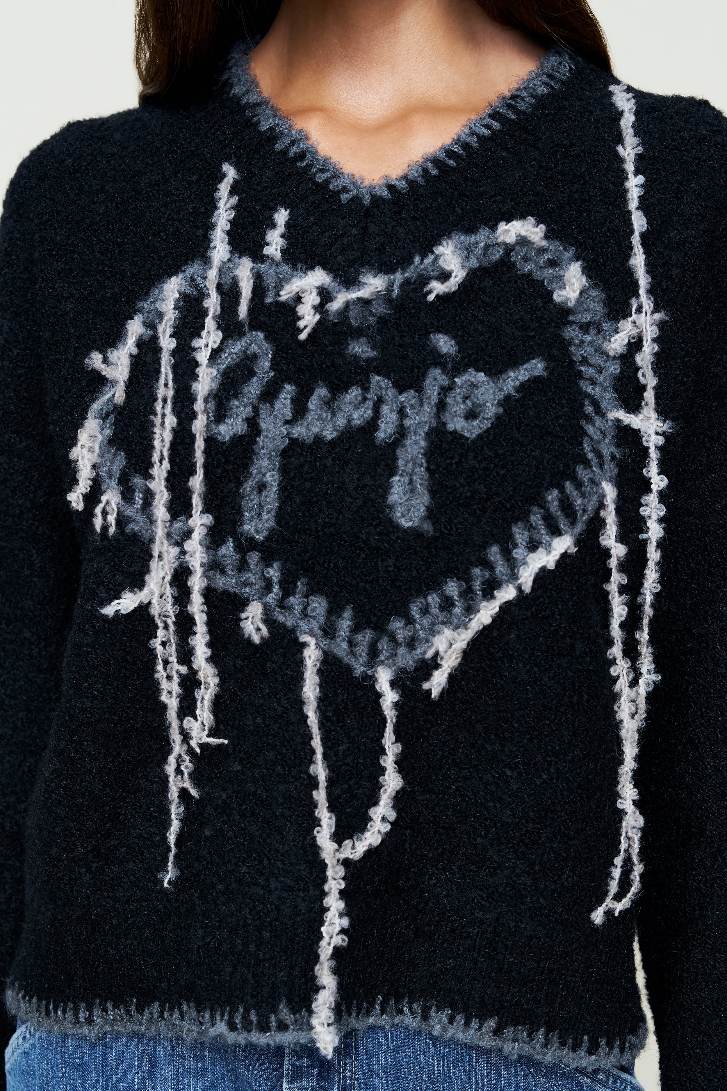 Guizio Heart Wool Sweater - Image 3