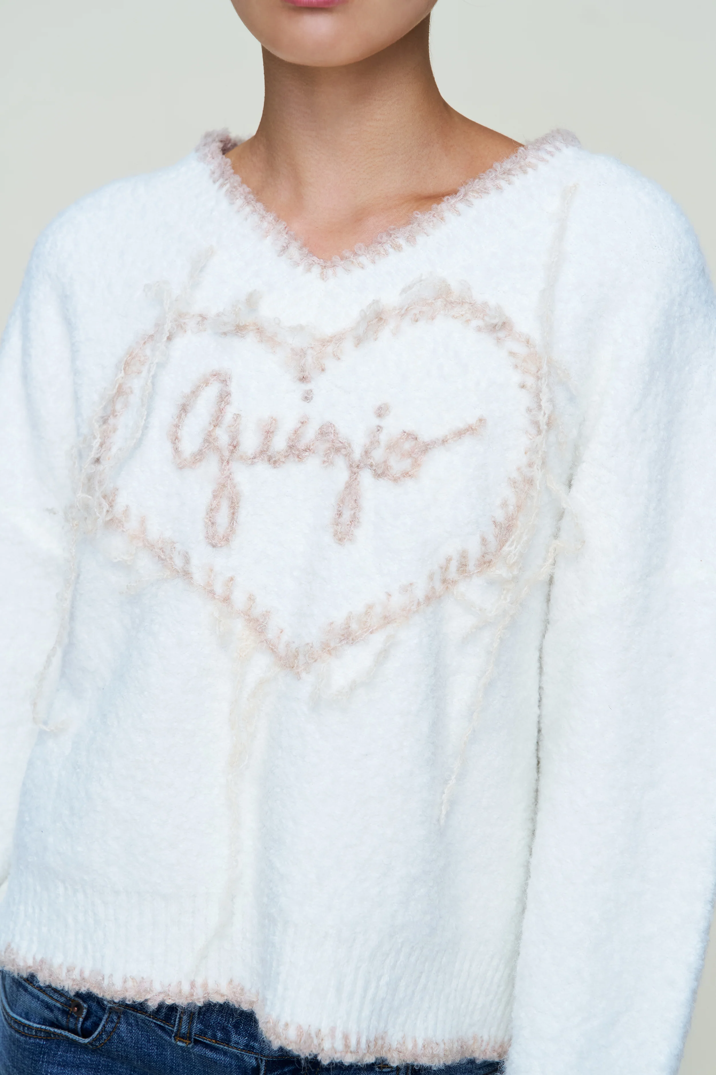 Guizio Heart Wool Sweater - Image 2