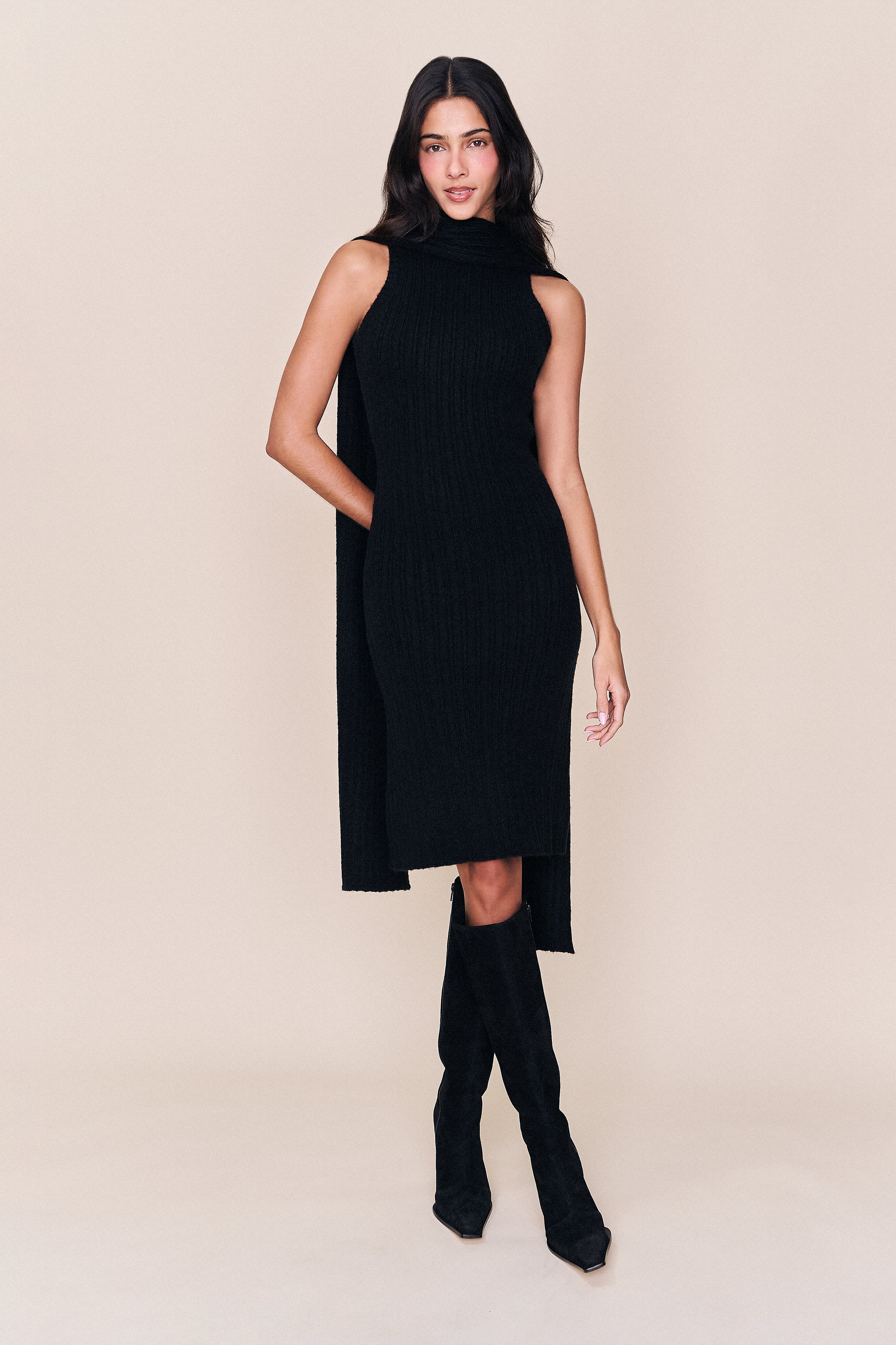 Hooded Knit Dress - Image 4