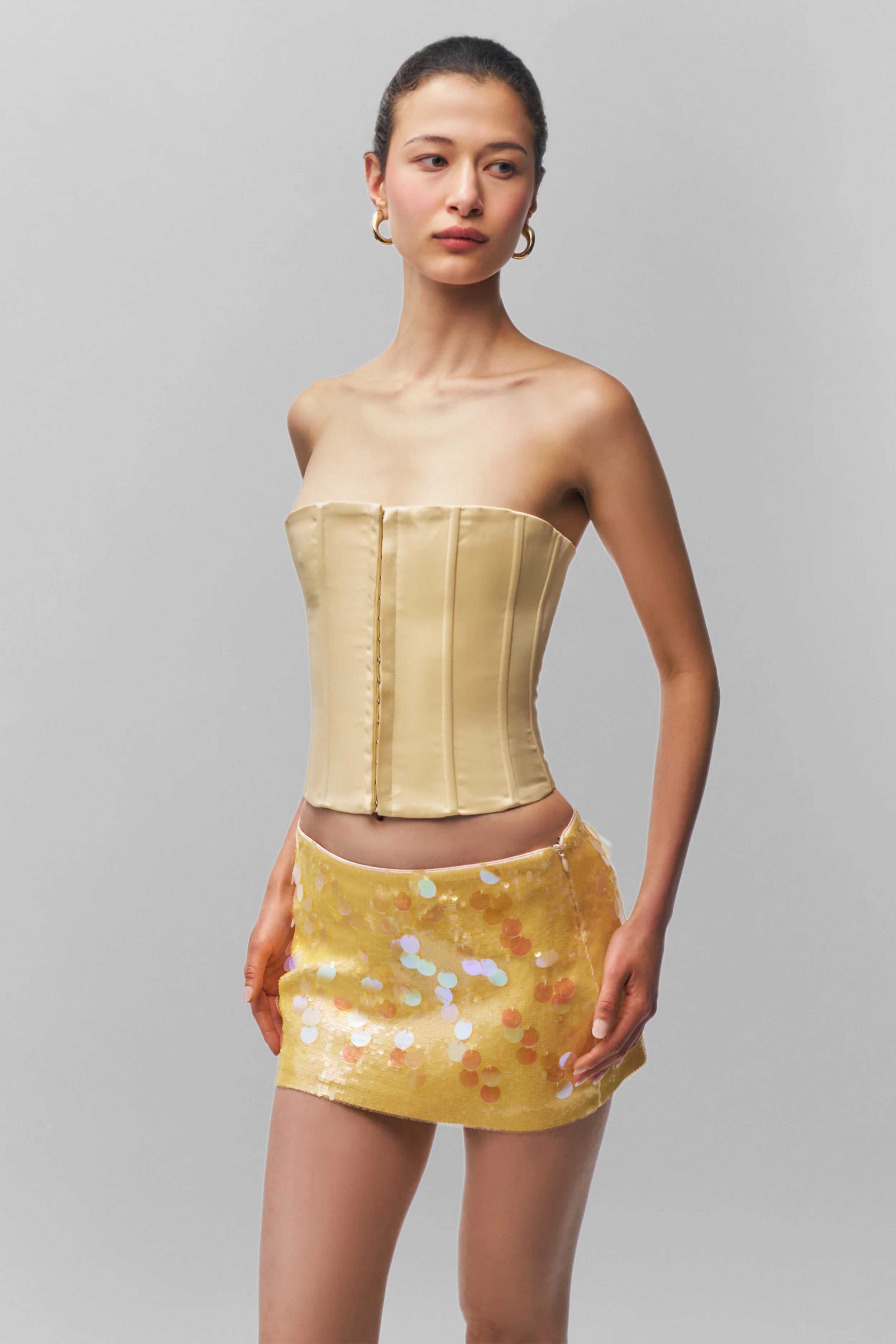Low Rise Paillette Skirt - Image 3