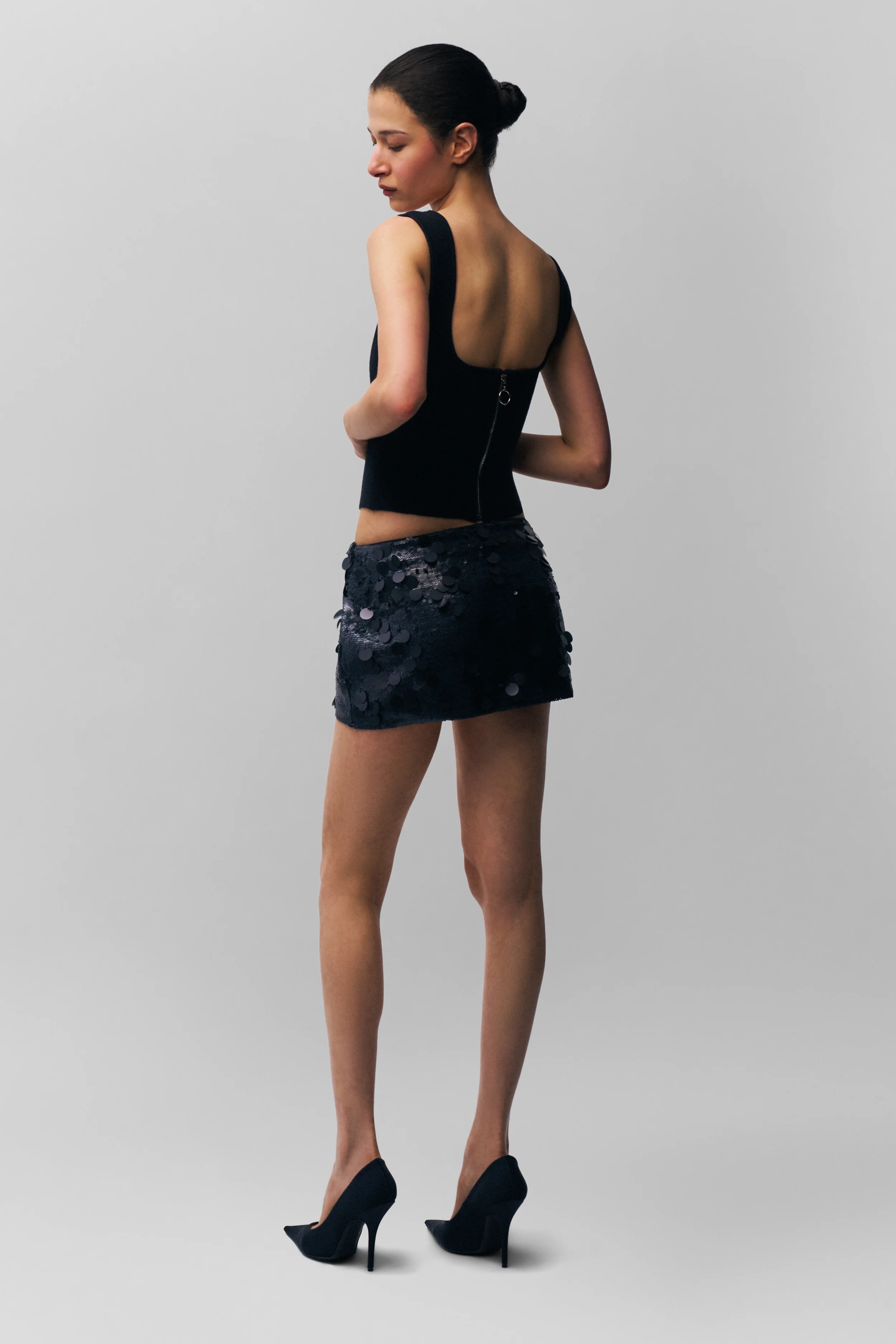 Low Rise Paillette Skirt - Image 6