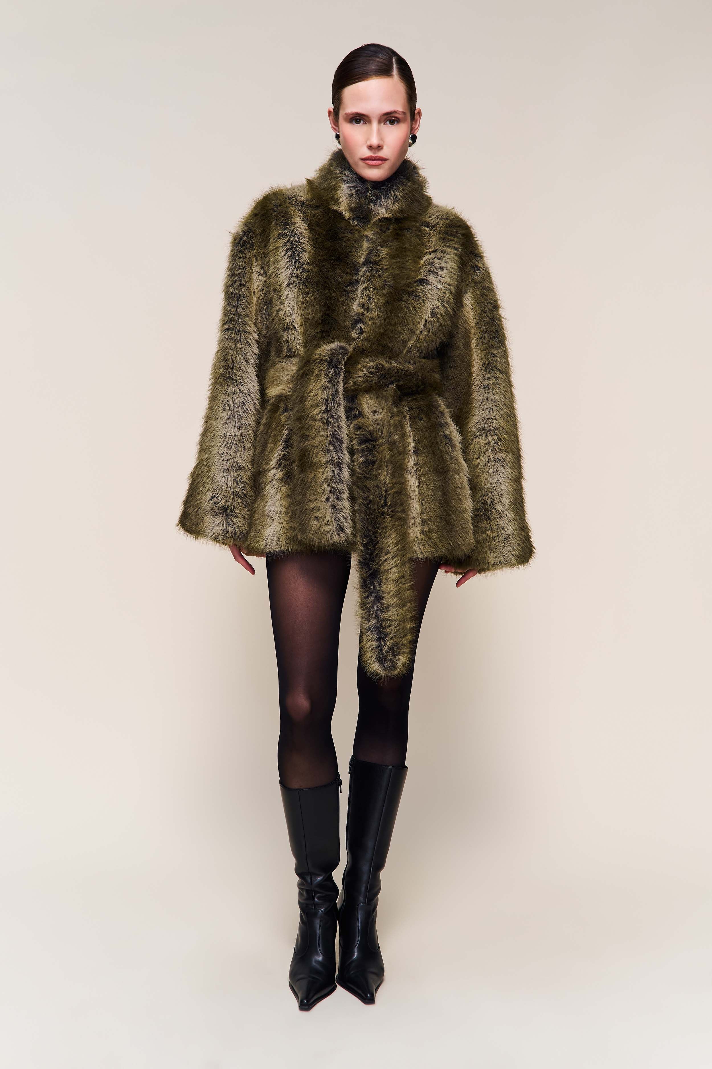 Monroe Faux Fur Coat - Image 4