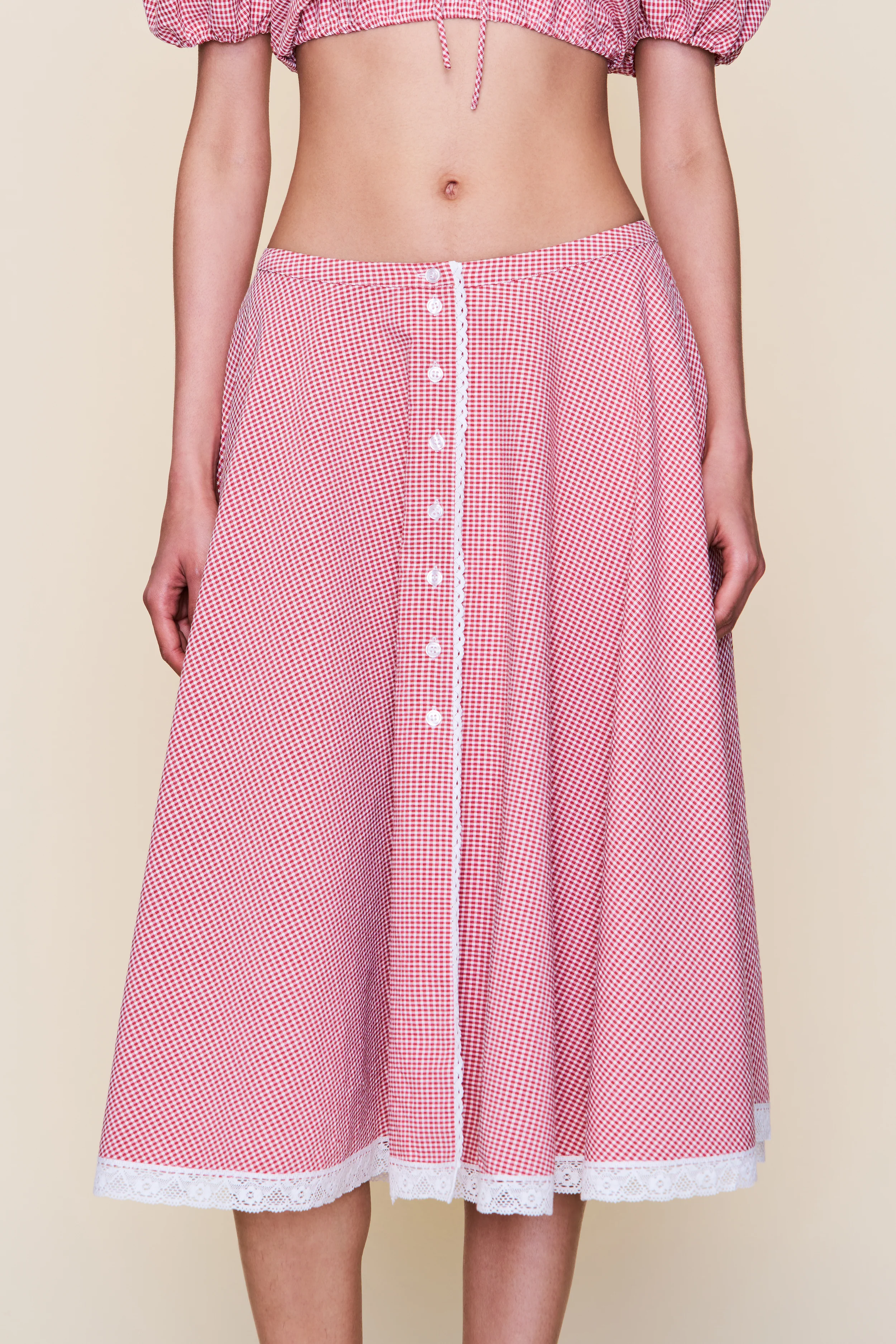 Ravello Gingham Skirt - Image 2