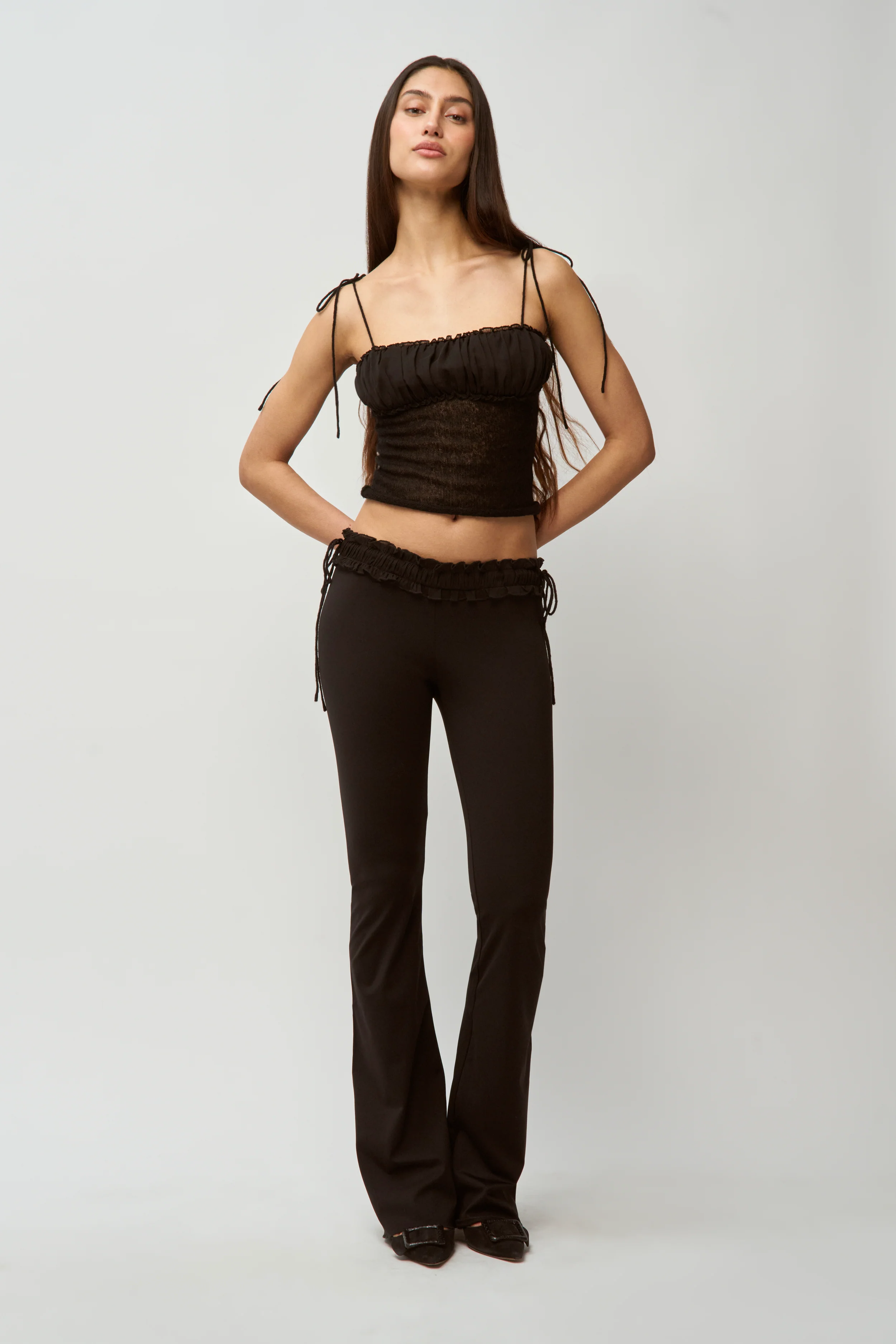 Ruched Side Tie Stretch Pant - Image 3