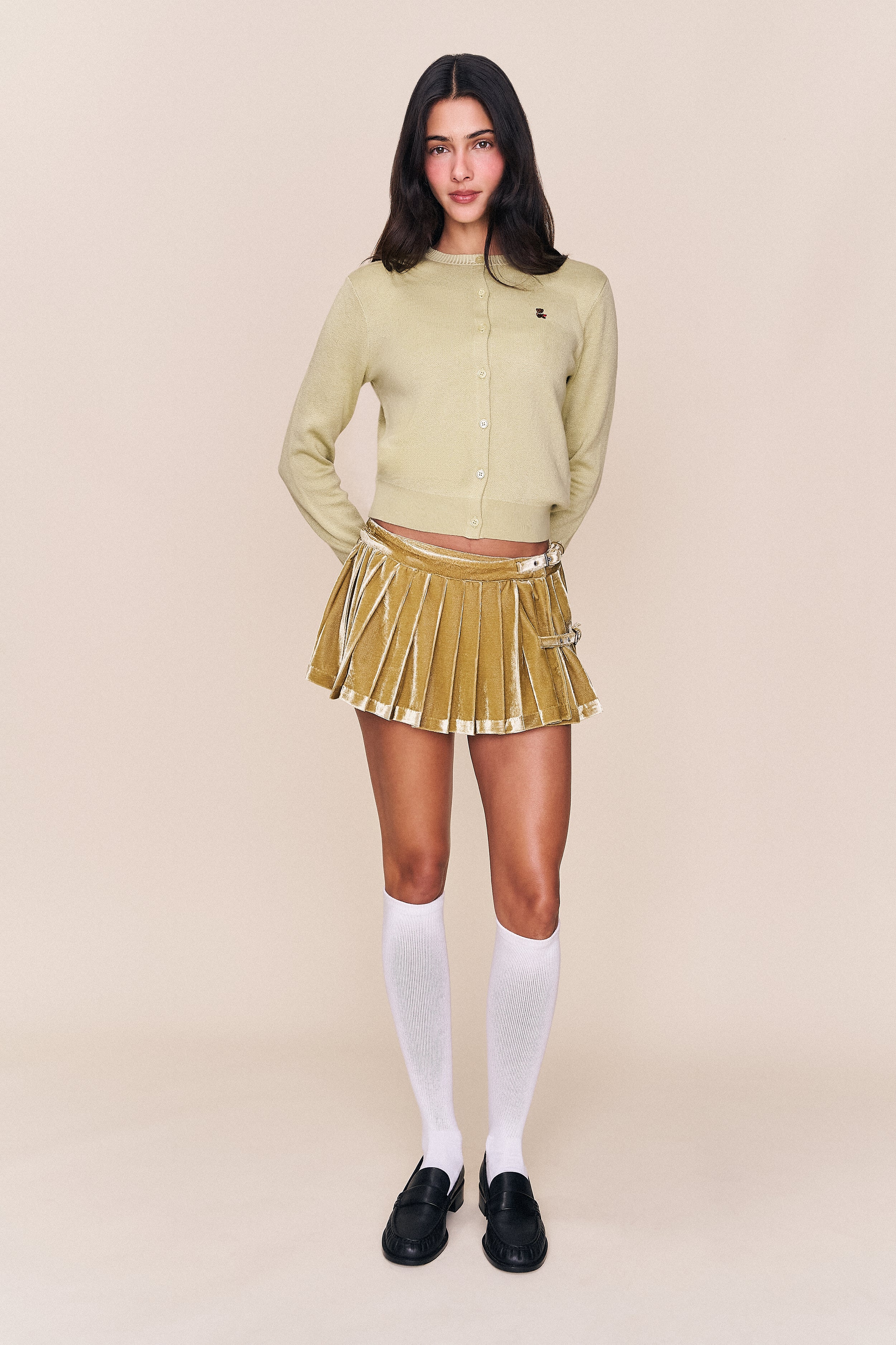 Rylan Velvet Mini Skirt - Image 2
