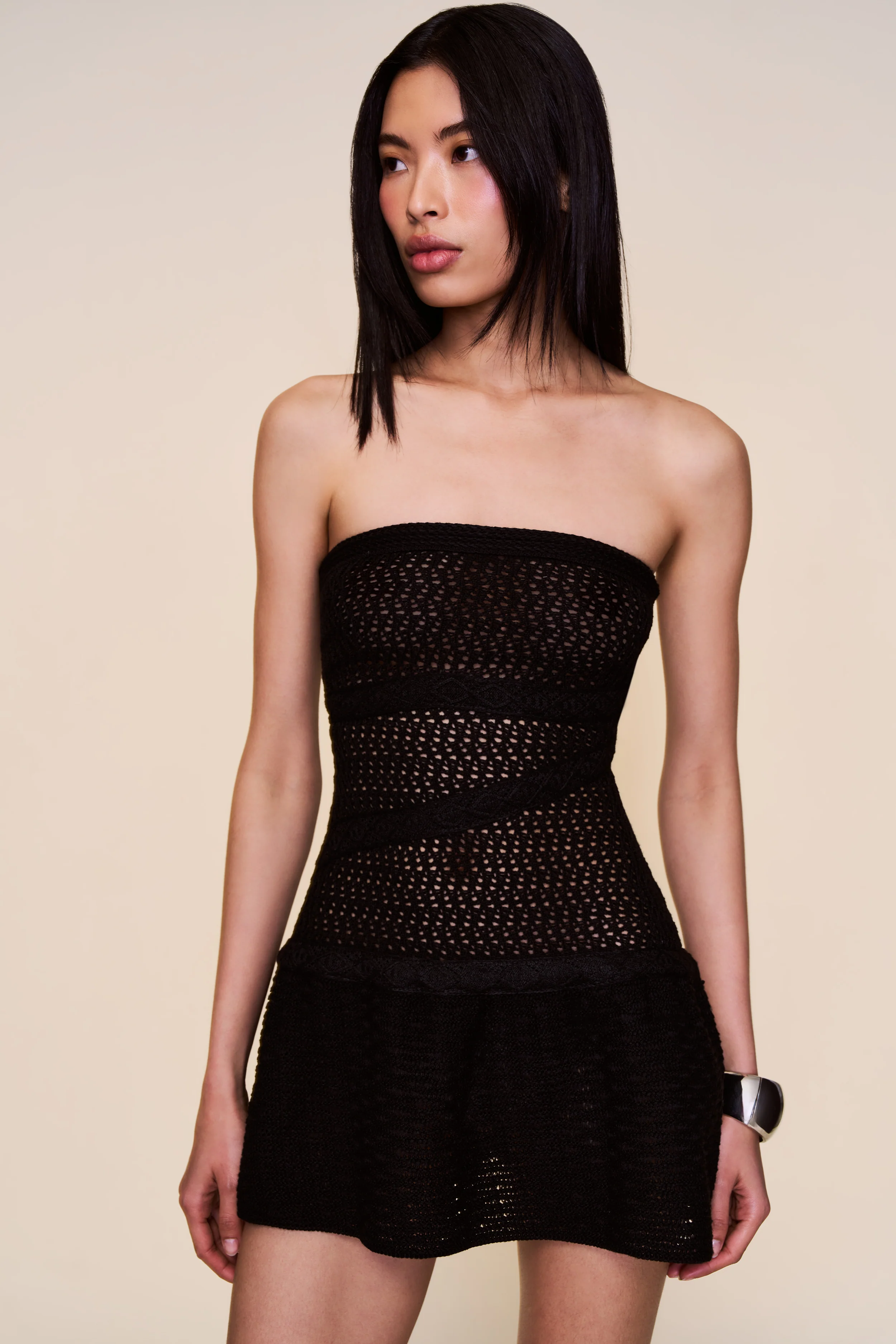 Strapless Crochet Dress - Image 3